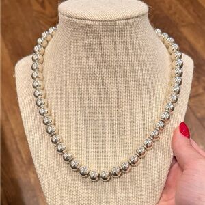 AHM Sterling Silver 925 Ball Beaded Chain Necklace 62 grams